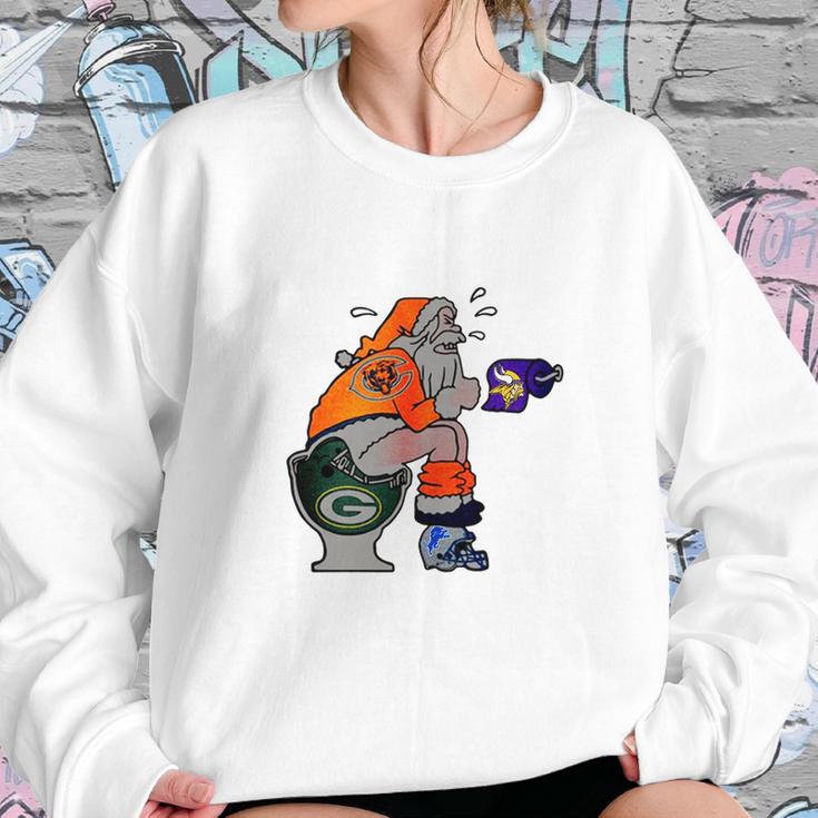 Santa Claus Chicago Bears Toilet Green Bay Packers Sweater Sweatshirt Gifts for Her