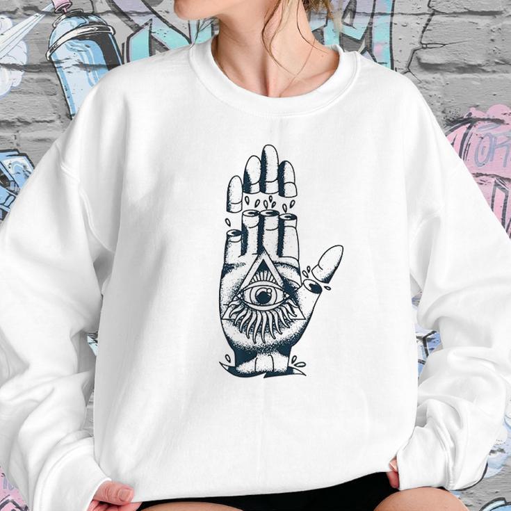 All Seeing Eye Conspiracy Theory Retro Sweatshirt Gifts for Her