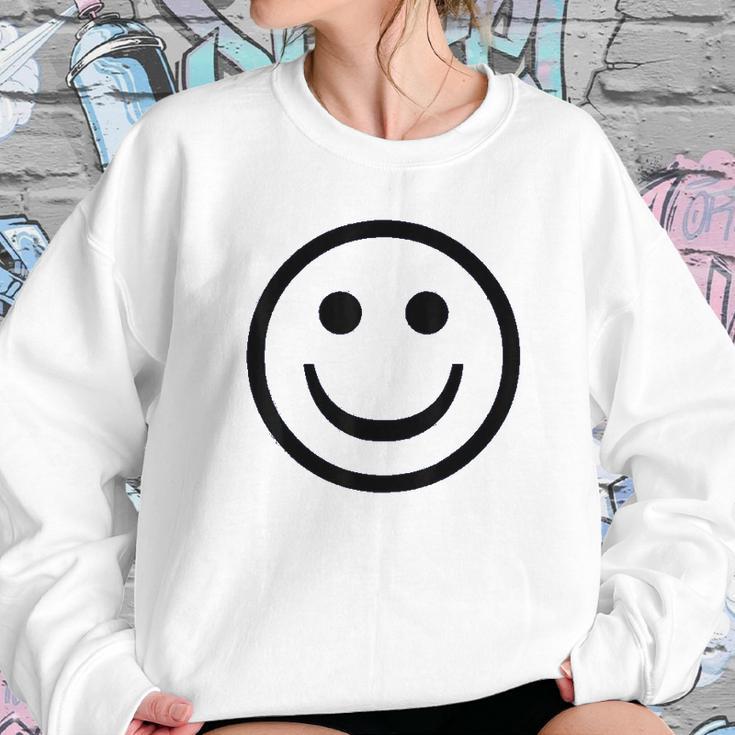 Smiley Face Cute Positive Happy Smile Face Sweatshirt Gifts for Her