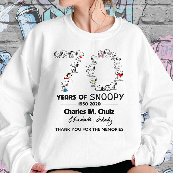 Snoopy 70Th Anniversary 1950 2020 Charles M Schulz Thank You T-Shirt Sweatshirt Gifts for Her