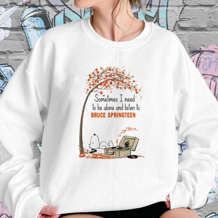 Snoopy Sometimes I Need To Be Alone And Listen Bruce Springsteen Shirt Sweatshirt Gifts for Her