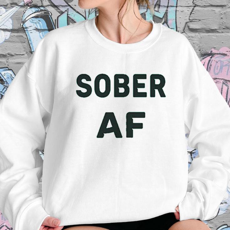 Soft Sober Af Ladies Sobriety Sweatshirt Gifts for Her