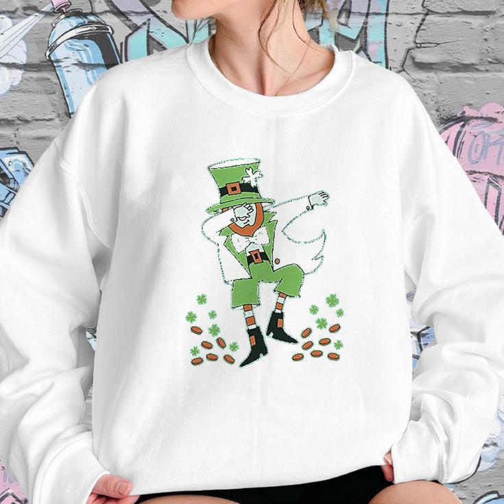 St Patricks Day Clovers Dabbing Leprechaun Youth Kids Sweatshirt Gifts for Her