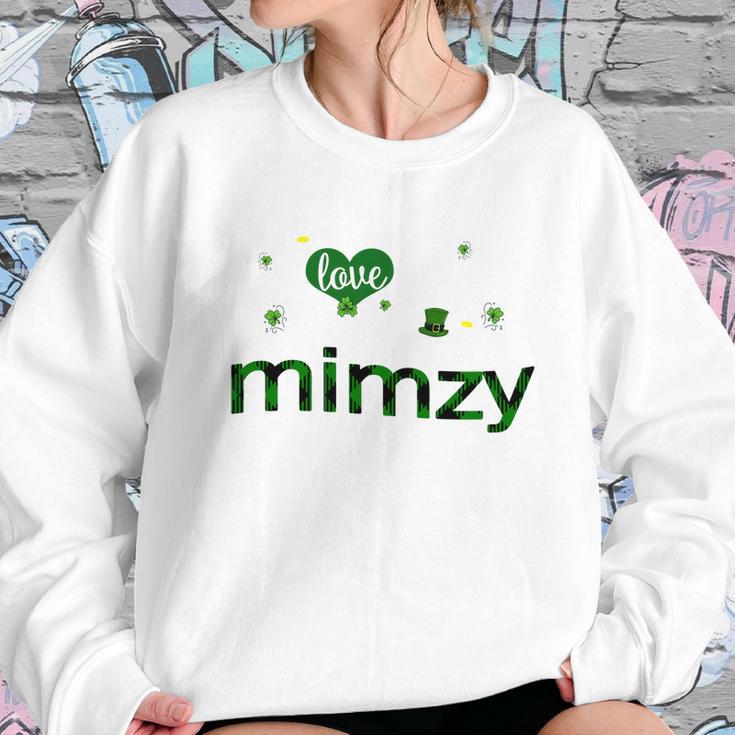 St Patricks Day Cute Shamrock I Love Being Mimzy Heart Family Gifts Sweatshirt Gifts for Her