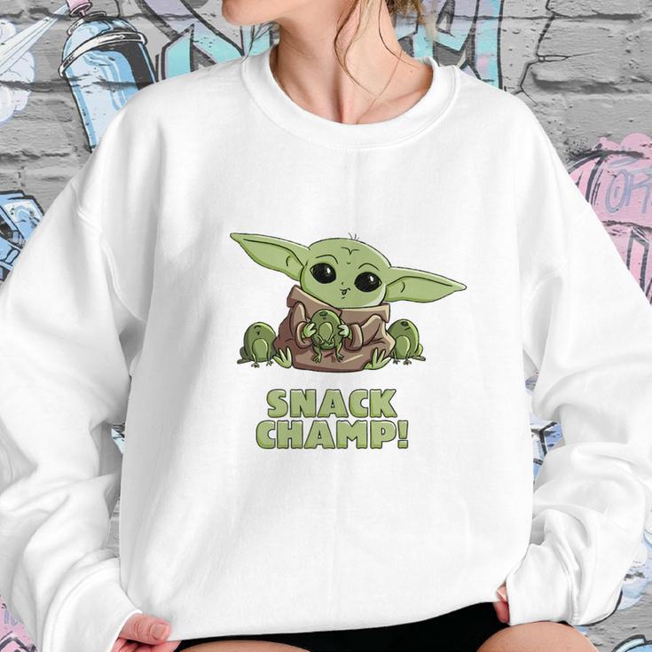 Star Wars The Mandalorian The Child Snack Champ Sweatshirt Gifts for Her