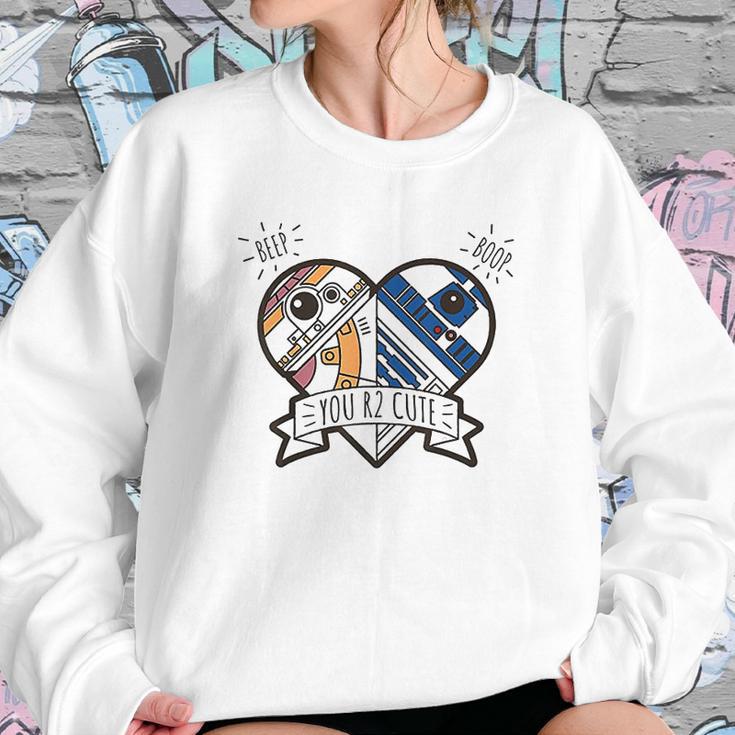 Star Wars R2-D2 Bb-8 Droid Heart Valentines Day Sweatshirt Gifts for Her