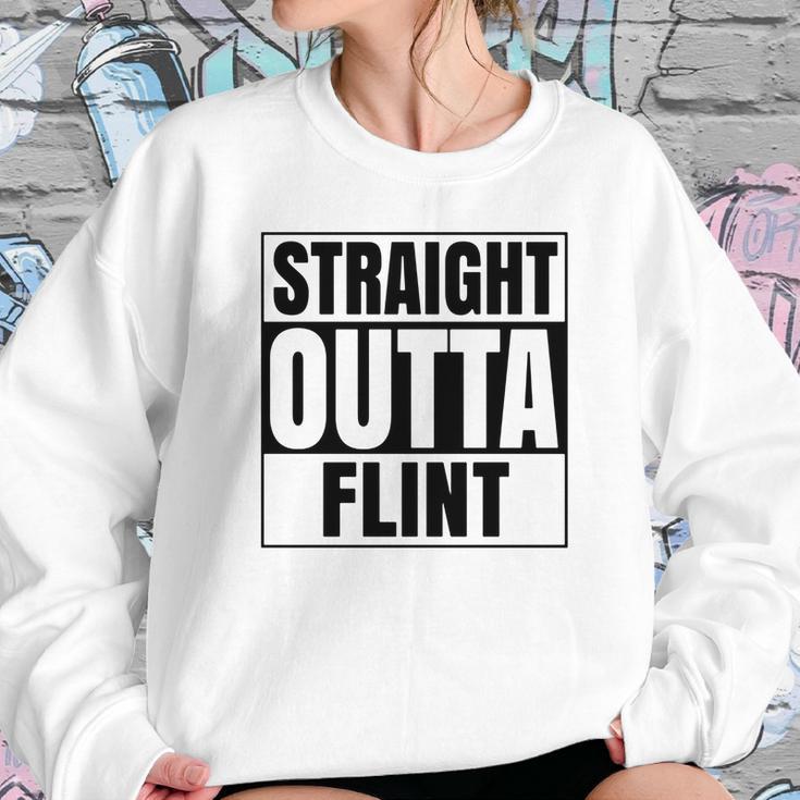 Straight Outta Flint Michigan Sweatshirt Gifts for Her