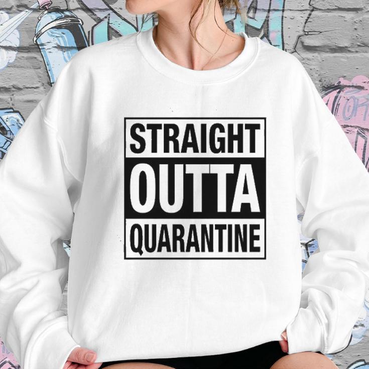 Straight Outta Social Distancing Fun Gift Sweatshirt Gifts for Her