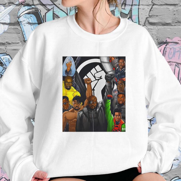 Superheroes No Justice No Peace Black Lives Matter Shirt Sweatshirt Gifts for Her