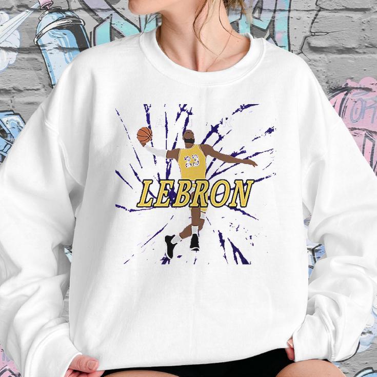 Tie Dye Purple Los Angeles Lebron Air Pic Sweatshirt Gifts for Her