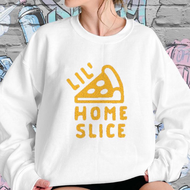 Toddler Lil Home Slice Funny Pizza Pie Younger Sibling Family Sweatshirt Gifts for Her