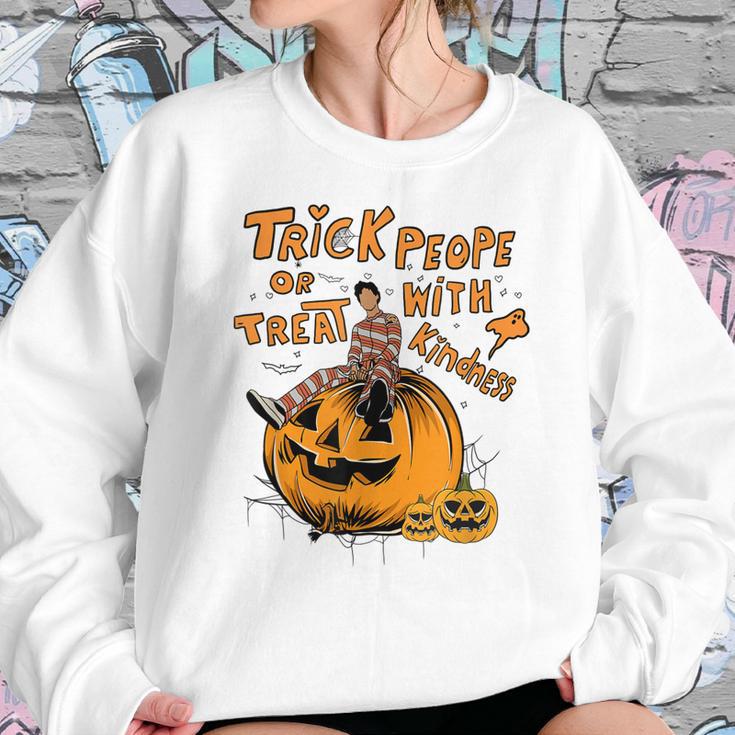 Trick Or Treat People With Kindness Halloween Sweatshirt Gifts for Her