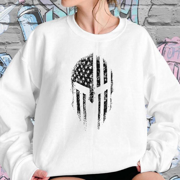 Usa American Spartan Patriotic Sweatshirt Gifts for Her