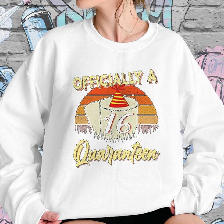 Vintage Officially A 16 Birthday Social Distancing Sweatshirt Gifts for Her