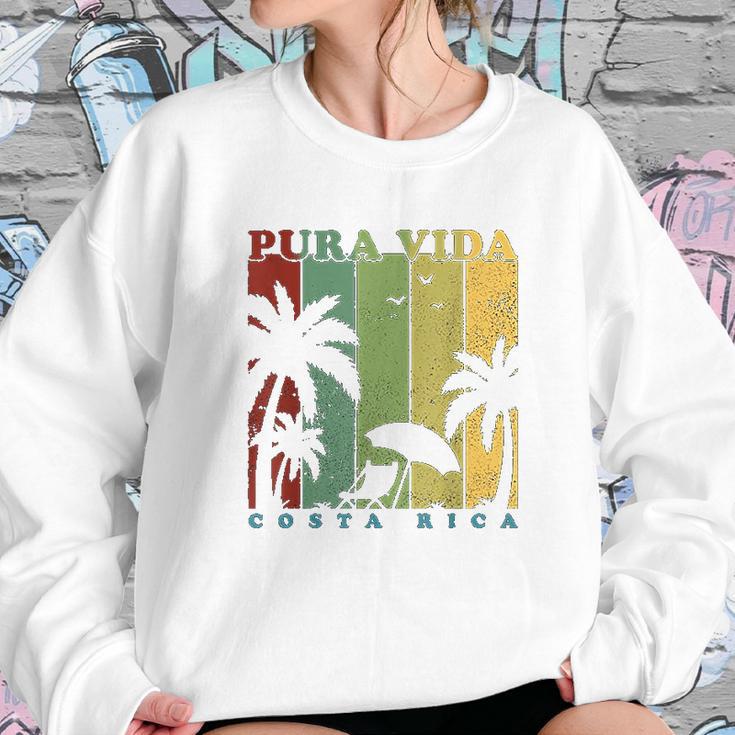 Vintage Retro Summer Vacation Costa Rica Pura Vida Beach Sweatshirt Gifts for Her