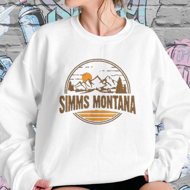 Vintage Simms Montana Mountain Hiking Souvenir Print Sweatshirt Gifts for Her