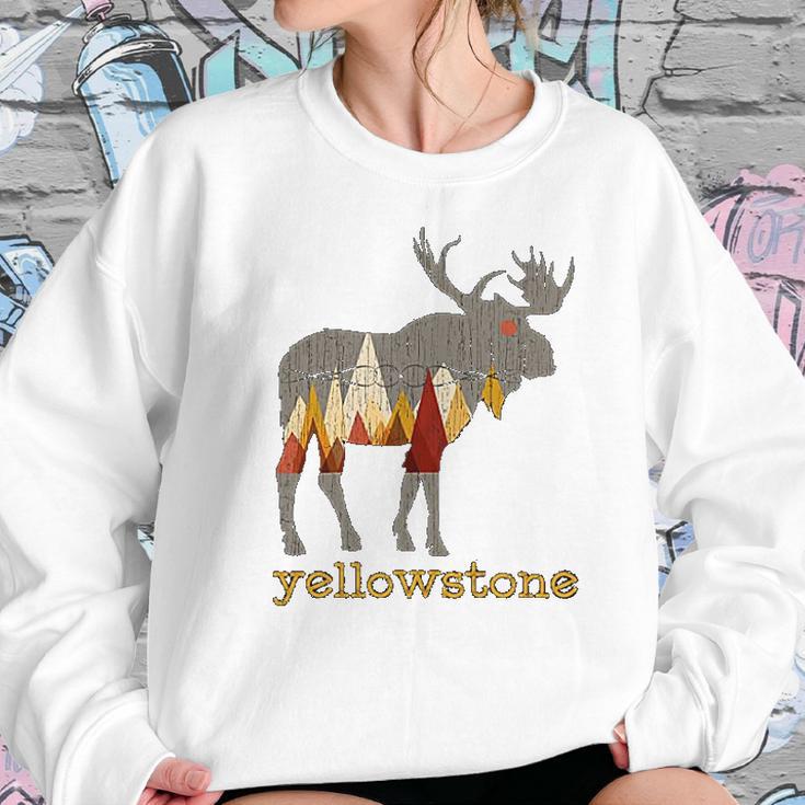 Vintage Yellowstone National Park Bull Moose Sweatshirt Gifts for Her