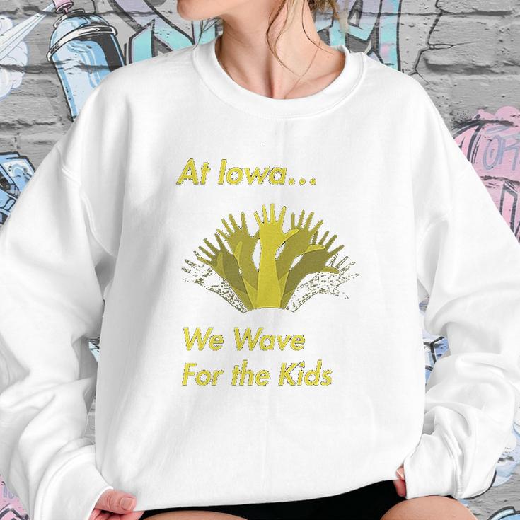 Wave Hawkeyes Waving Iowans Kids Childrens Hospital Sweatshirt Gifts for Her