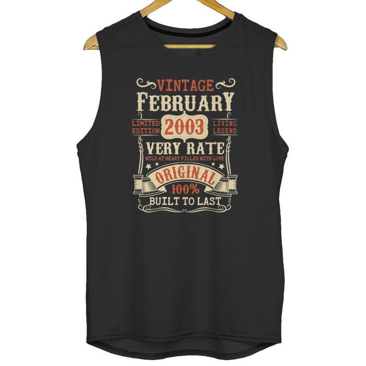 19 Years Old 19Th Birthday Gifts Vintage February 2003 Ver2 Unisex Tank Top