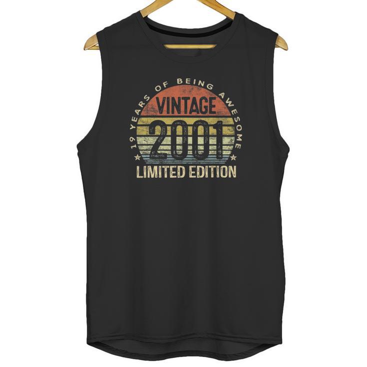 19 Years Old Gifts Vintage 2001 Limited Edition 19Th Birthday Unisex Tank Top