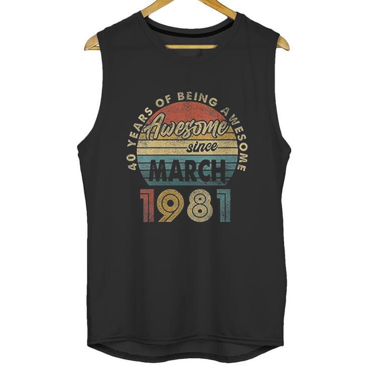 1981 Retro Vintage 41 Years Old 41St Birthday Gift Unisex Tank Top