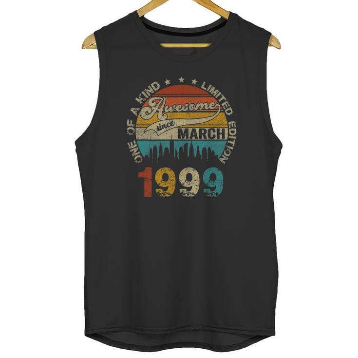 22 Years Old Birthday Gifts Awesome Since March 1999 Ver2 Unisex Tank Top