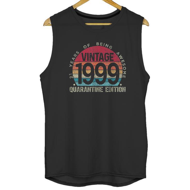 22St Birthday Retro Vintage 1999 Social Distancing Unisex Tank Top