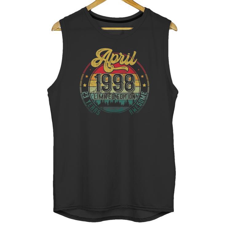 23Rd Birthday Gifts 23 Years Old Retro Born In April 1998 Ver2 Unisex Tank Top