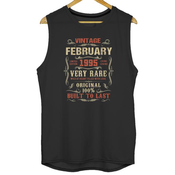 27 Years Old 27Th Birthday Gifts Vintage February 1995 Ver2 Unisex Tank Top