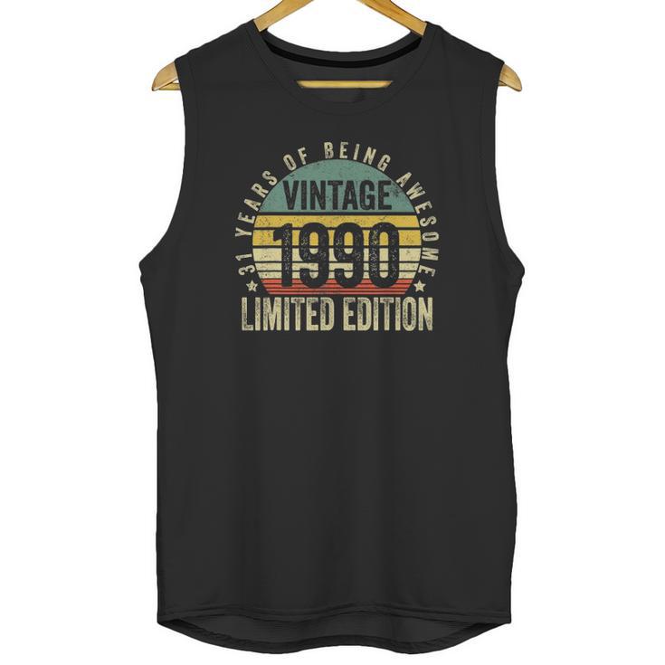 31 Years Old Vintage 1990 Limited Edition 31St Birthday Unisex Tank Top