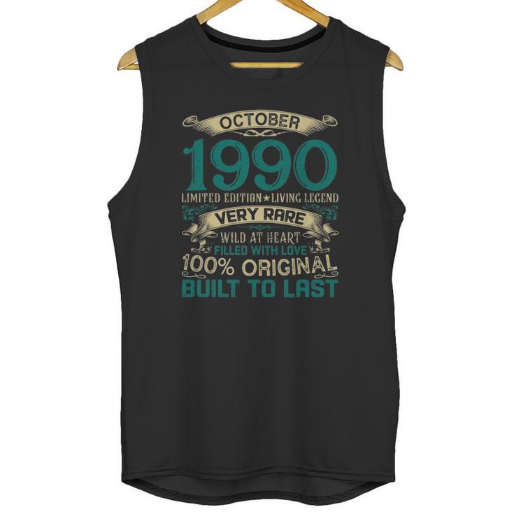 31St Birthday October 1990 Limited Edition Gift 31 Years Old Unisex Tank Top