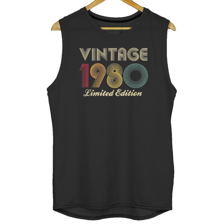 40Th Birthday Gift 1980 Vintage Limited Edition 40 Years Old Unisex Tank Top