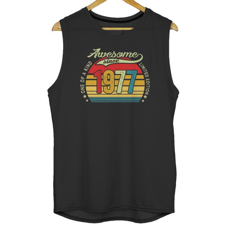 44 Years Old Gifts 44Th Birthday Men Awesome Since 1977 Ver2 Unisex Tank Top