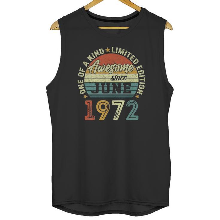 49 Years Old Birthday Awesome Since June 1972 49Th Birthday Unisex Tank Top