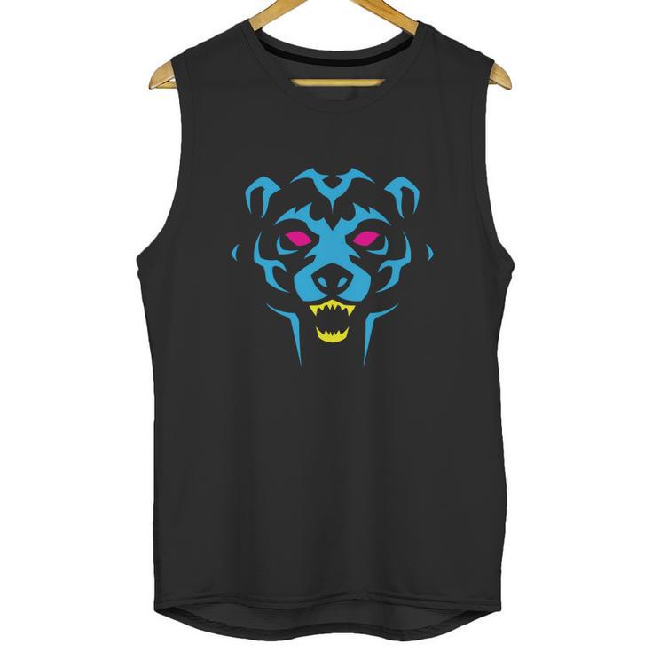 80S Blue Bear Logo Cmyk Unisex Tank Top