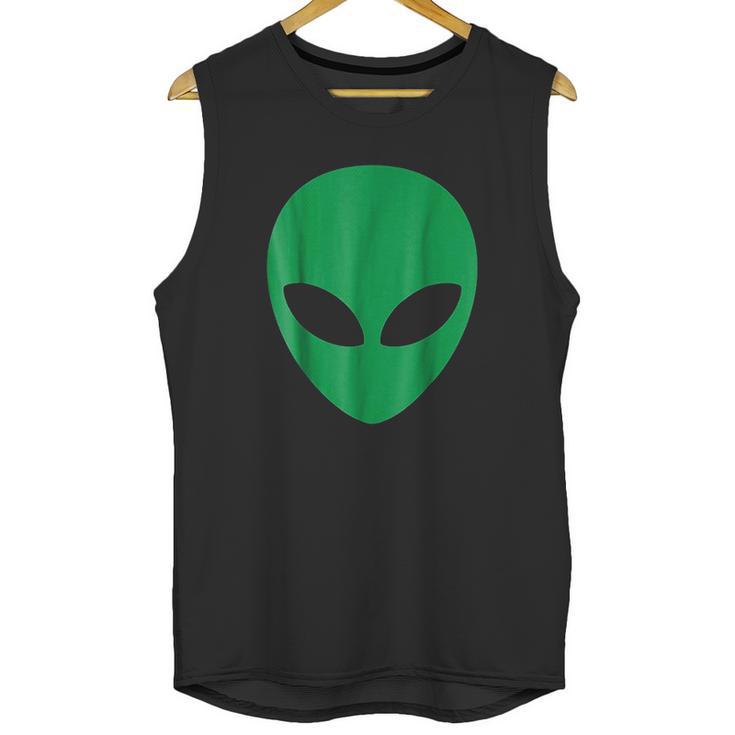 Alien Head Green Alien Grey Unisex Tank Top