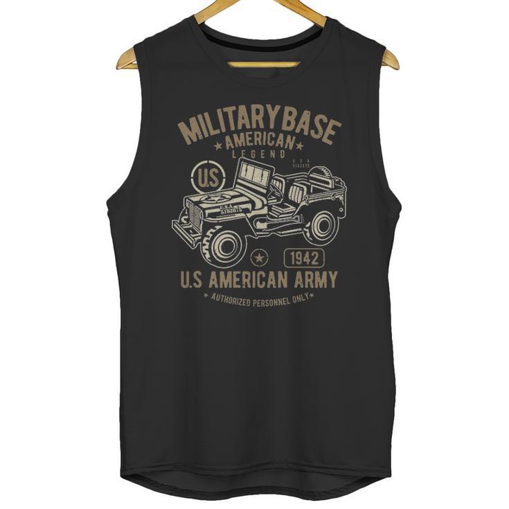 American Army Jeep Unisex Tank Top