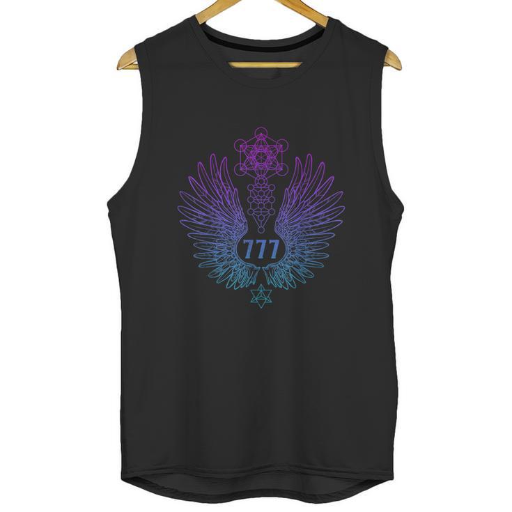 Angel Number 777 Sacred Geometry Healing Unisex Tank Top