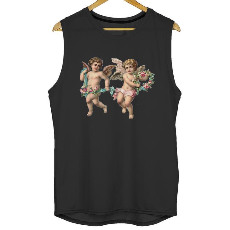 Angelic Vintage Cherub Design Charming Baby Angels Unisex Tank Top