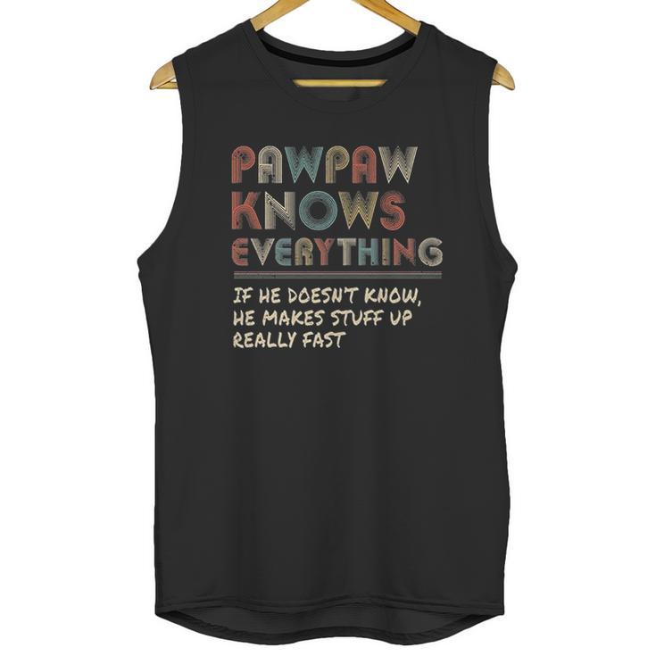 Ateesdas Pawpaw Know Everything Vintage Pawpaw Unisex Tank Top