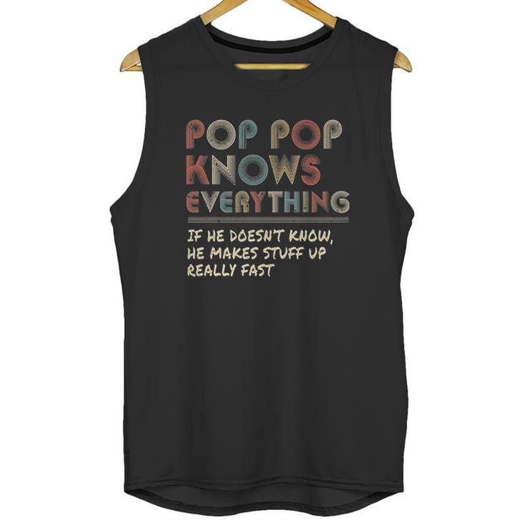 Ateesdas Pop Pop Know Everything Vintage Pop Pop Unisex Tank Top