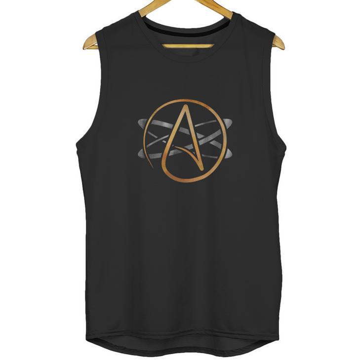 Atheist Logo Atheism Symbol Science Atom Agnostic T-Shirt Unisex Tank Top