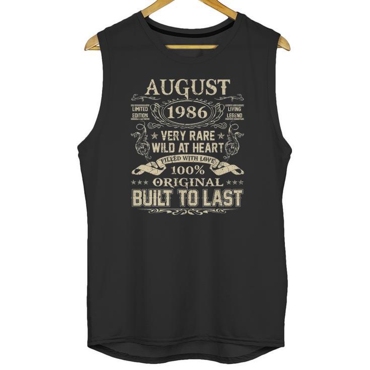 August 1986  35 Years Old 35Th Birthday Gifts Unisex Tank Top