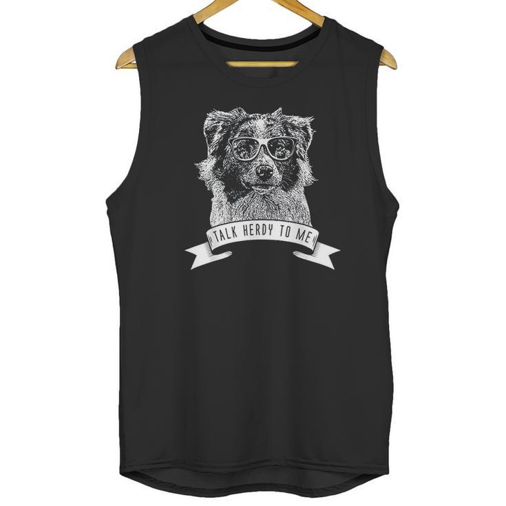 Australian Shepherd Talk Herdy To Me Unisex Tank Top