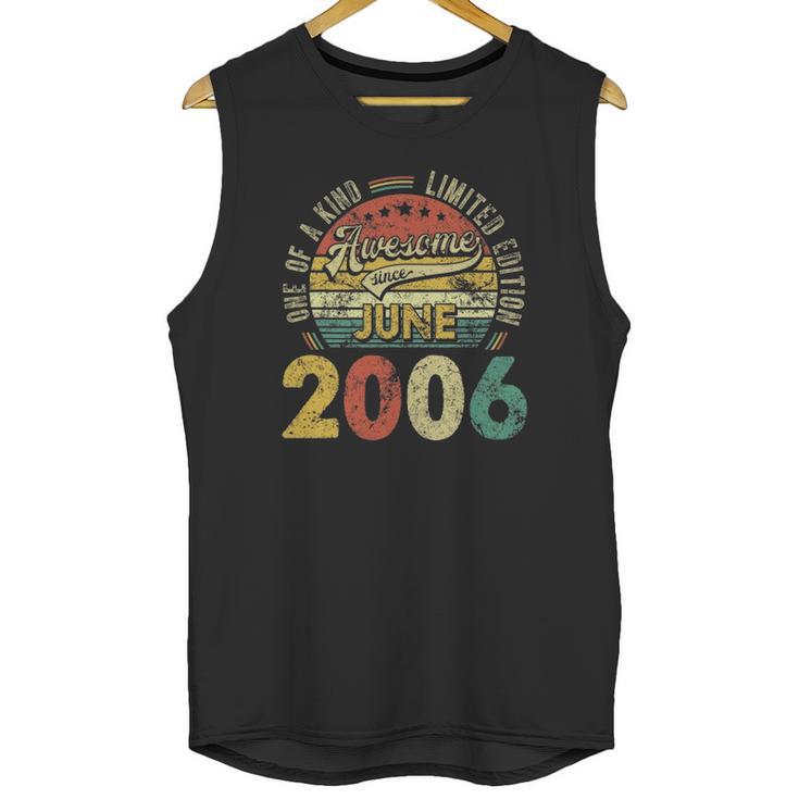 Awesome Since June 2006 15Th Bday Decorations 15 Years Old Unisex Tank Top