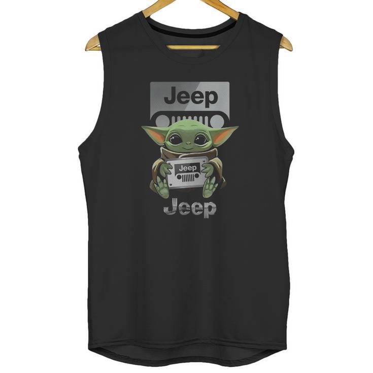 Baby Yoda Hug Jeep Unisex Tank Top