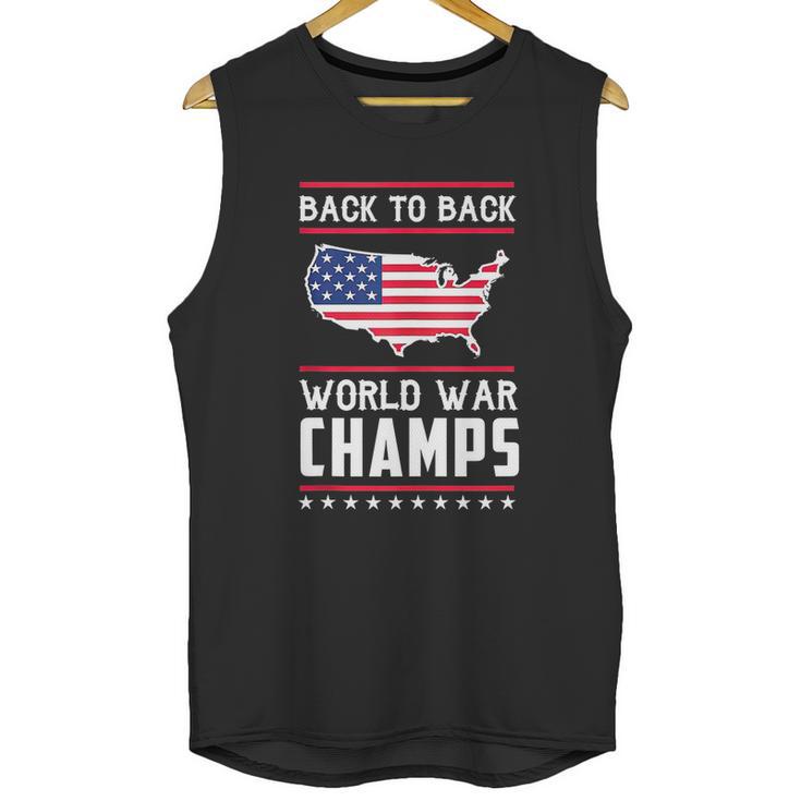 Back To Back Undefeated World War Champs Graphic Design Printed Casual Daily Basic Unisex Tank Top