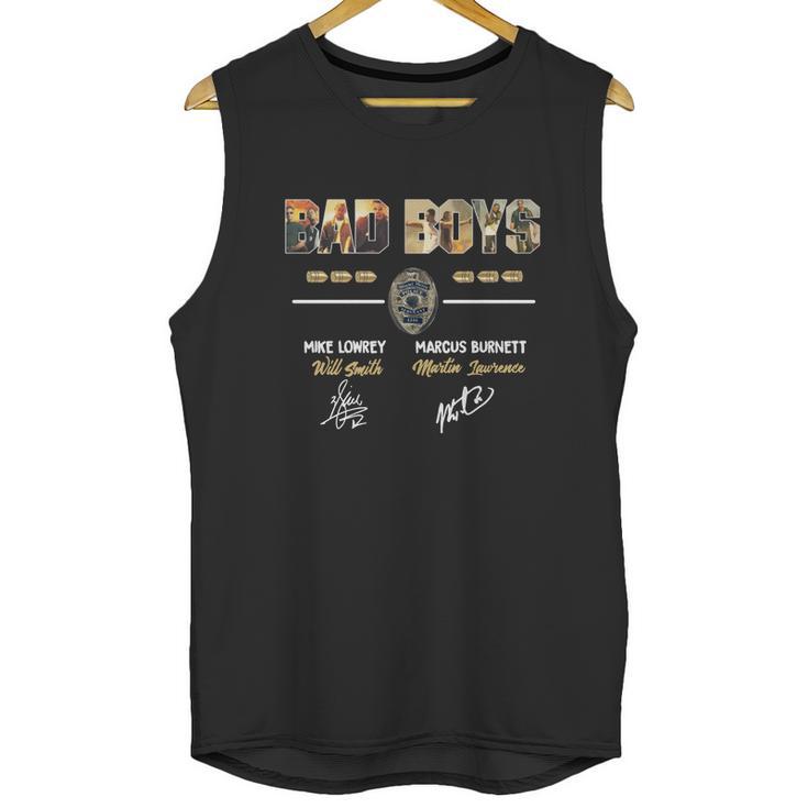 Bad Boys Movie Lovers Mike Lowrey Marcus Burnett Will Smith Martin Lawrence Signatures Unisex Tank Top