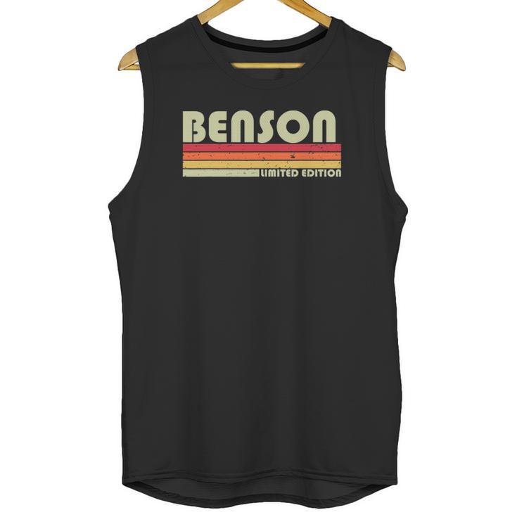 Benson Surname Funny Retro Vintage 80S 90S Reunion Unisex Tank Top