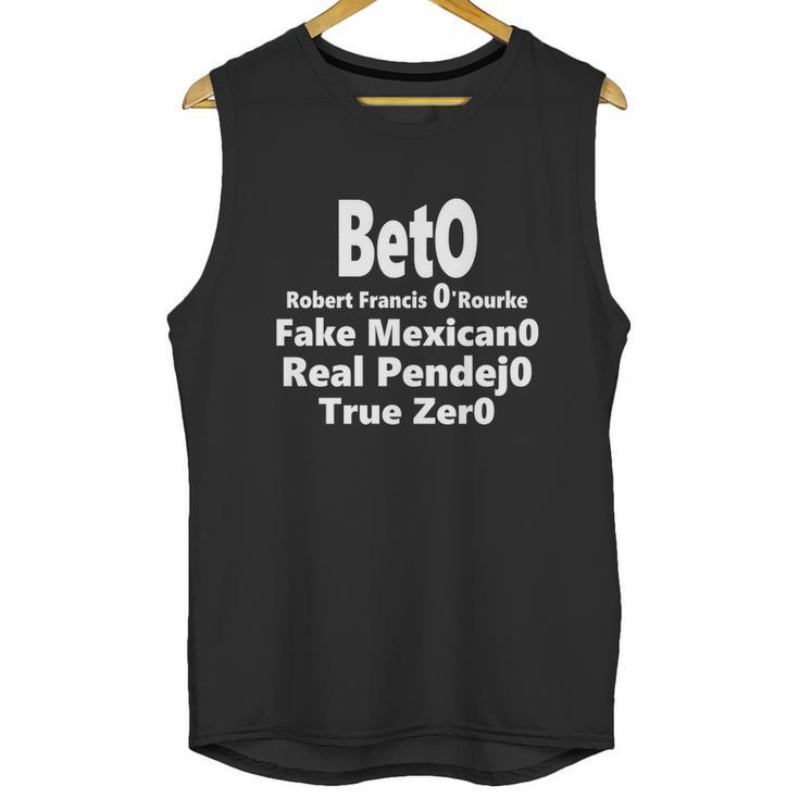 Beto Fake Mexicano Real Pendejo Graphic Design Printed Casual Daily Basic Unisex Tank Top